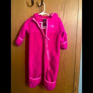 Baby girl North Face Fleece snowsuit